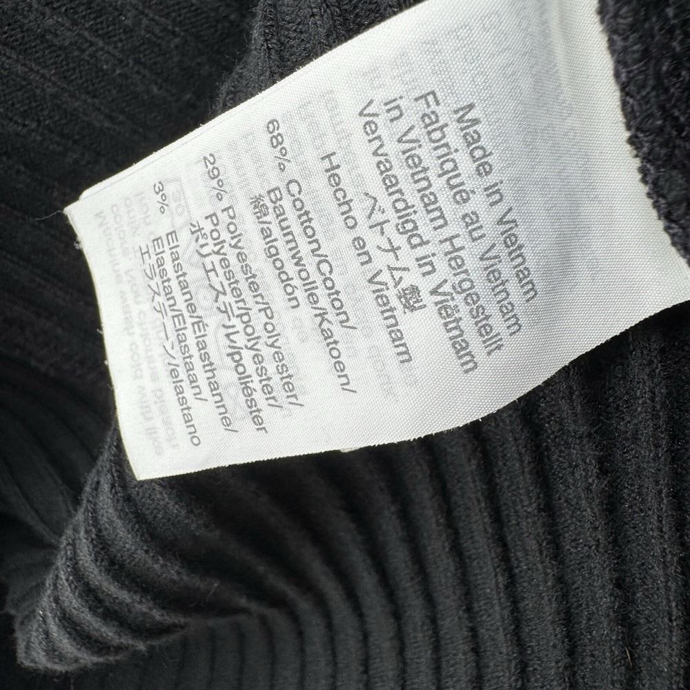 Madewell Dress Womens‎ XS Black Ribbed Button up Pencil Fitted Knit Stretch - Picture 6 of 7